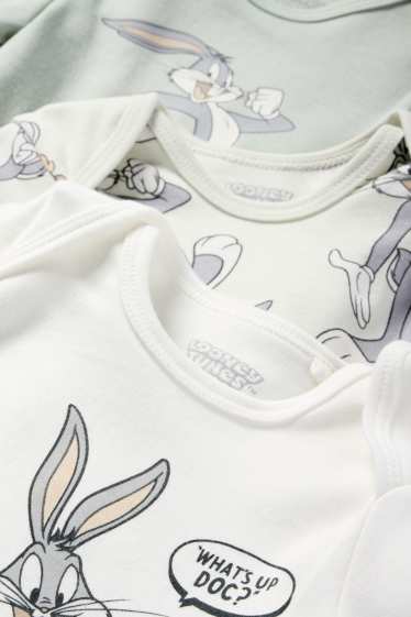 Bebés niños - Pack de 3 - Bugs Bunny - bodies para bebé - blanco