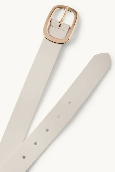 Women - Belt - faux leather - light beige