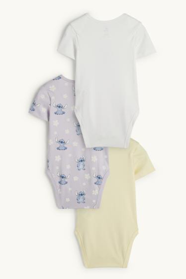 Baby Mädchen - Multipack 3er - Lilo & Stitch - Baby-Body - hellgelb