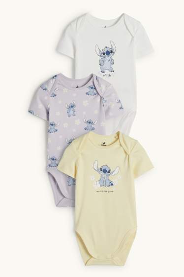 Baby Mädchen - Multipack 3er - Lilo & Stitch - Baby-Body - hellgelb