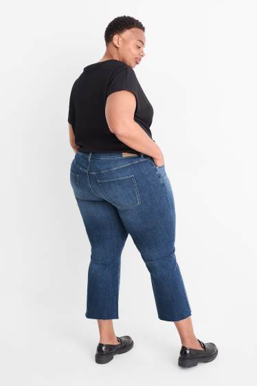 Damen - Bootcut Jeans - Mid Waist - dunkeljeansblau