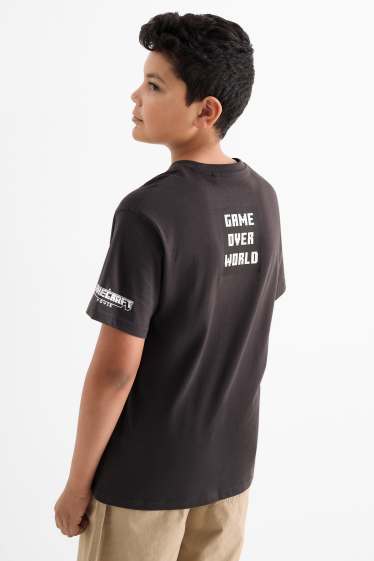 Kinder Jungen - Minecraft - Kurzarmshirt - dunkelgrau