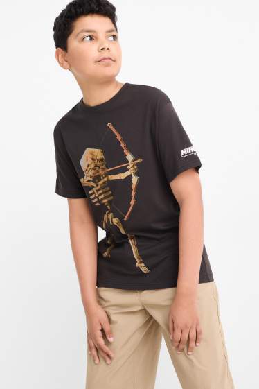 Kinder Jungen - Minecraft - Kurzarmshirt - dunkelgrau