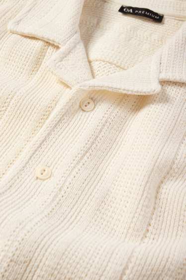 Children Boys - Knitted shirt - textured - cremewhite