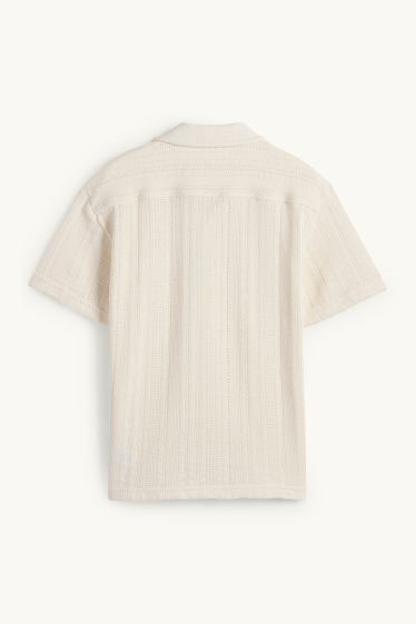 Children Boys - Knitted shirt - textured - cremewhite