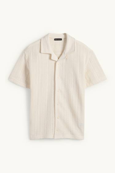 Children Boys - Knitted shirt - textured - cremewhite