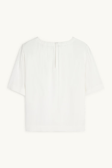 Femmes - Chemisier - texturé - blanc