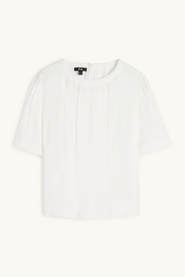 Femmes - Chemisier - texturé - blanc