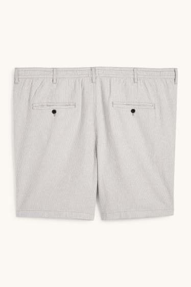 Hommes - Short - à rayures - gris clair