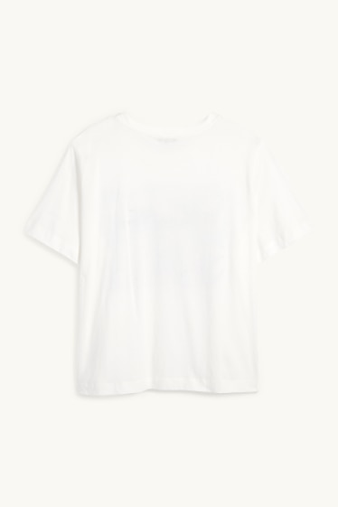 Damen - T-Shirt - Slim Fit - weiss