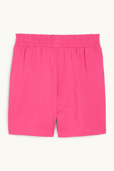 Femmes - Short basique en molleton - rose
