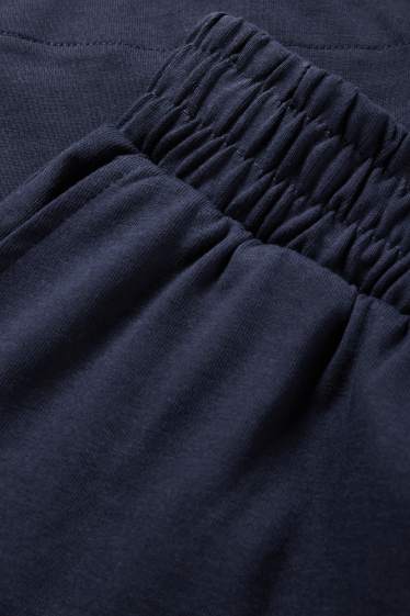 Femmes - Short basique en molleton - bleu foncé