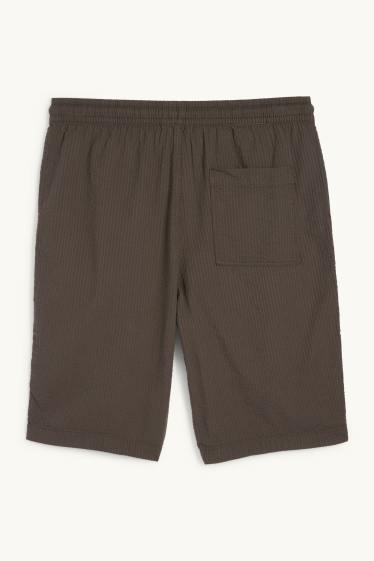 Hommes - Short - gris / marron