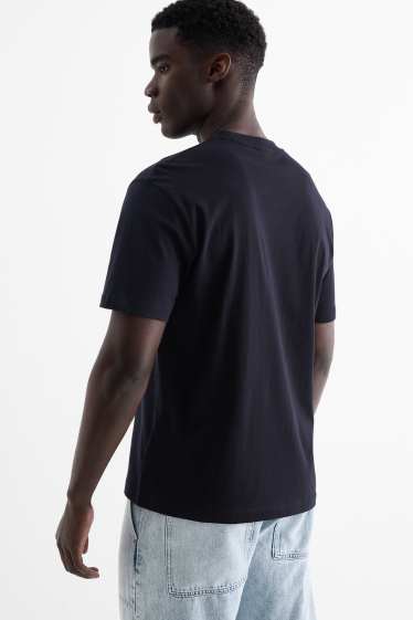 Heren - T-shirt - relaxed fit - donkerblauw
