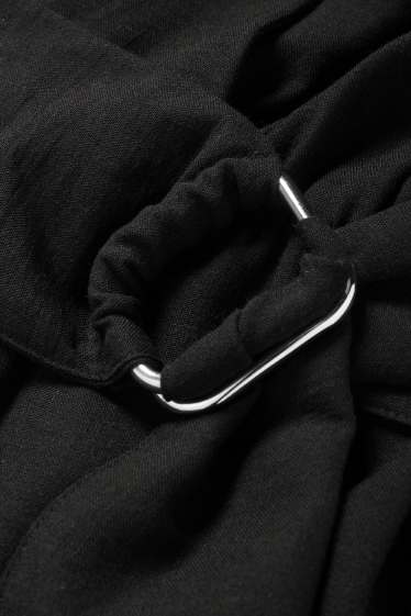 Damen - Jumpsuit mit Gürtel - schwarz
