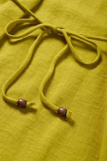 Femmes - Robe à col V - vert