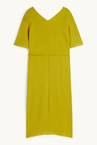 Femmes - Robe à col V - vert