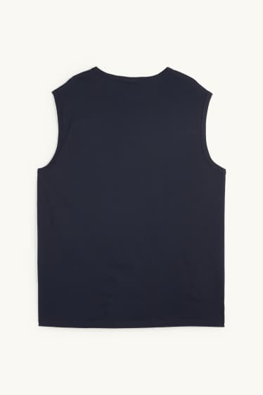 Pánské - Tank top - tmavomodrá