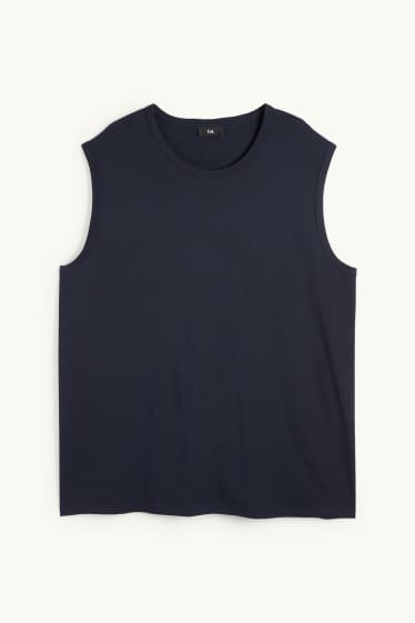 Pánské - Tank top - tmavomodrá