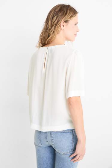 Femmes - Chemisier - texturé - blanc
