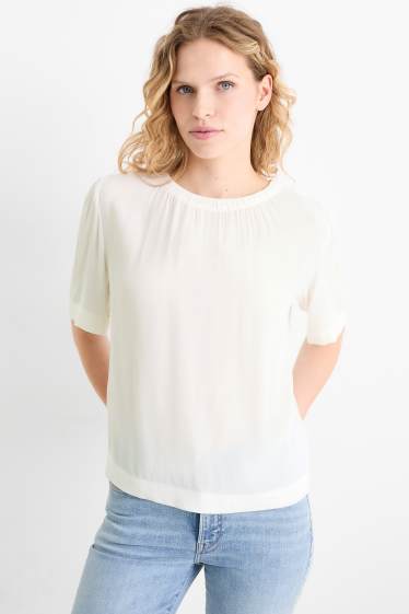 Femmes - Chemisier - texturé - blanc