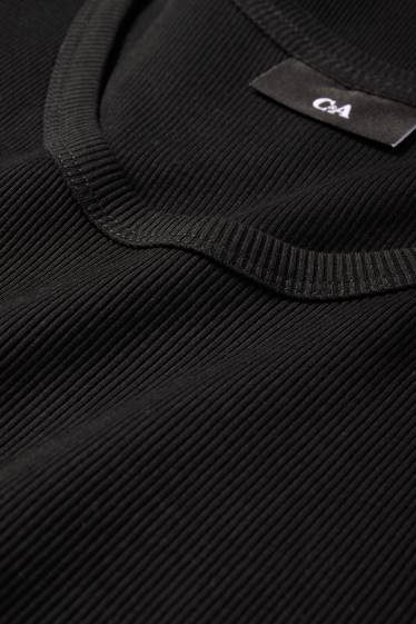 Herren - Tank Top - Doppelripp - schwarz
