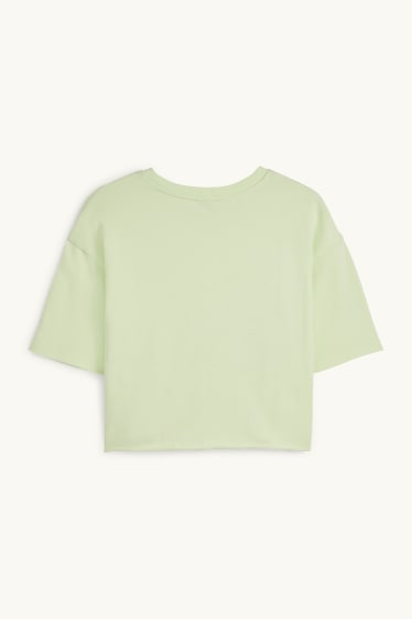 Femei - Tricou - supradimensionat - verde deschis