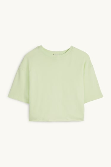 Femei - Tricou - supradimensionat - verde deschis