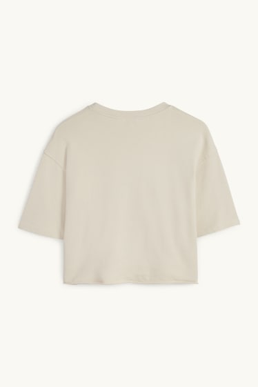 Femei - Tricou - supradimensionat - bej