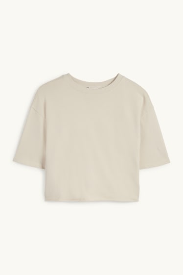 Femei - Tricou - supradimensionat - bej