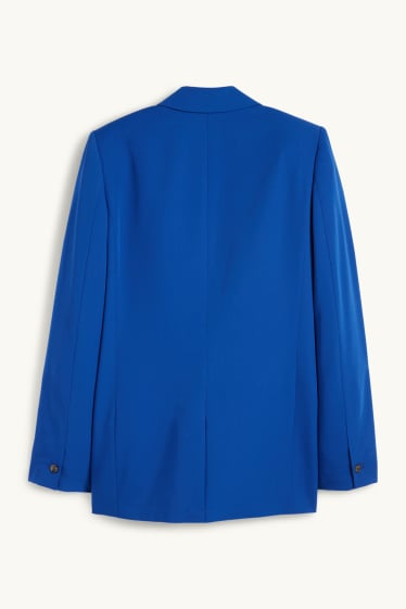 Women - Oversized long blazer - dark blue