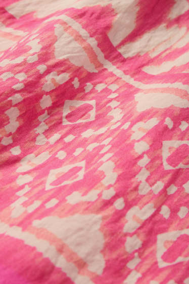 Femmes - Robe de coupe évasée - à motif - blanc / rose