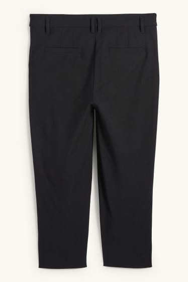 Mujer - Pantalón pirata - mid waist - slim fit - negro