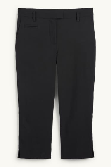 Mujer - Pantalón pirata - mid waist - slim fit - negro
