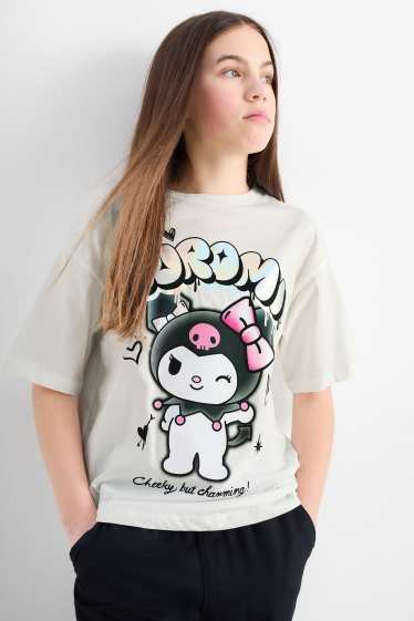 Kinder Mädchen - Kuromi - Kurzarmshirt - weiß