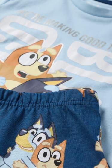 Kinder Jungen - Bluey - Shorty-Pyjama - 2 teilig - hellblau