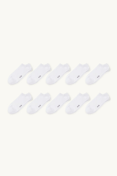 Uomo - Confezione da 10 - calzini corti - bianco