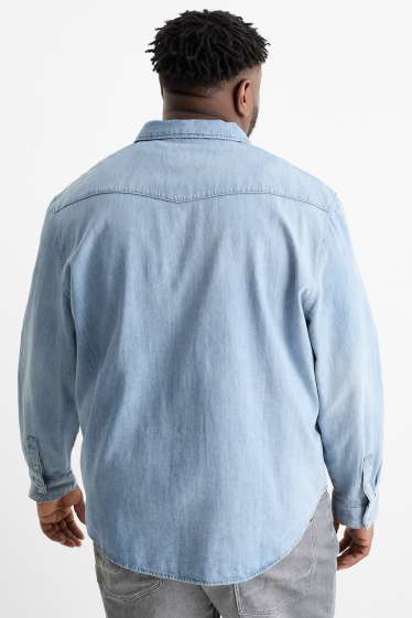 Hombre - Camisa vaquera - regular fit - Kent - vaqueros - azul claro