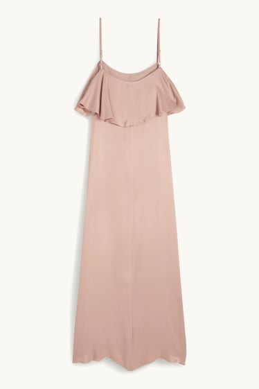 Femmes - Robe en satin - rose