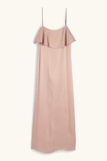 Femmes - Robe en satin - rose