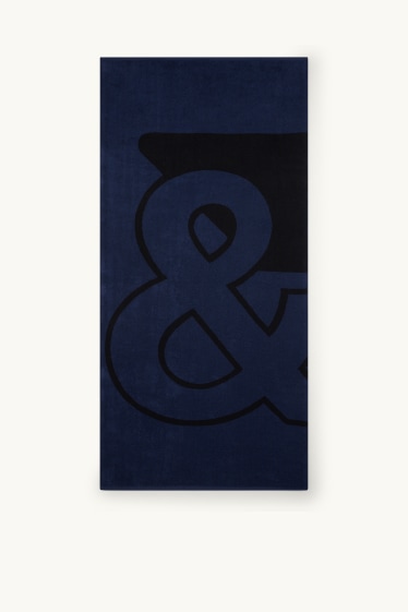 Hombre - Toalla de playa - 180 x 85 cm - azul oscuro