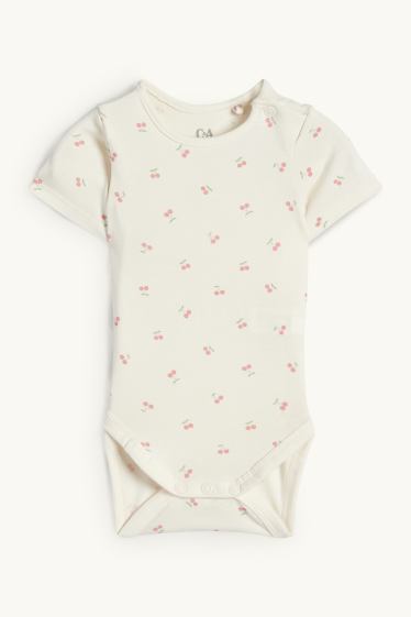 Baby Mädchen - Kirsche - Baby-Outfit - 2 teilig - dunkelrosa