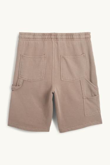 Kinder Jungen - Sweatshorts - taupe