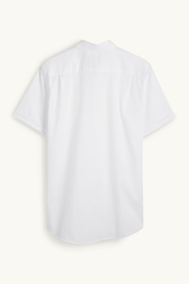 Uomo - Camicia business - regular fit - collo all'italiana - facile da stirare - bianco