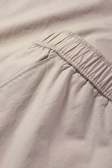 Femei - Pantaloni de stofă - talie medie - tapered fit - bej