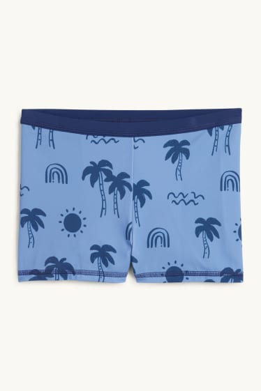 Baby Jungen - Palme - Baby-UV-Bade-Outfit - LYCRA® XTRA LIFE™ - 3 teilig - dunkelblau