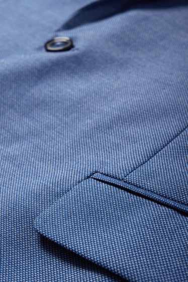 Herren - Anzug mit Krawatte - Regular Fit - Flex - 4 Way Stretch - blau