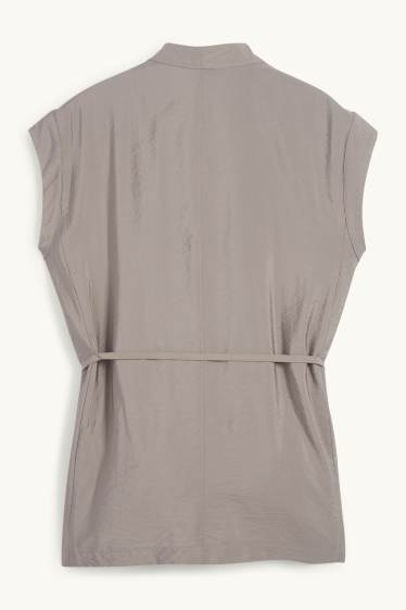 Femmes - Gilet sans manches - relaxed fit - gris