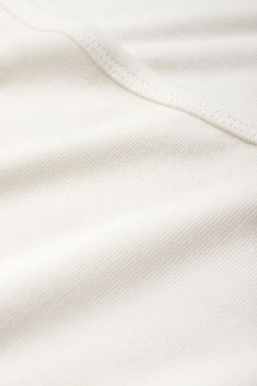 Femei - Tricou crop - alb