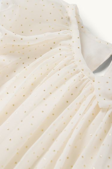 Nena - Vestit prisat - de piquets - blanc trencat